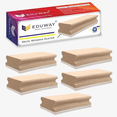 Eduway Premium Delta Wooden White Board/Chalkboard Wooden Duster Eraser | Perfect Clean For Blackboard & Durable | Ideal