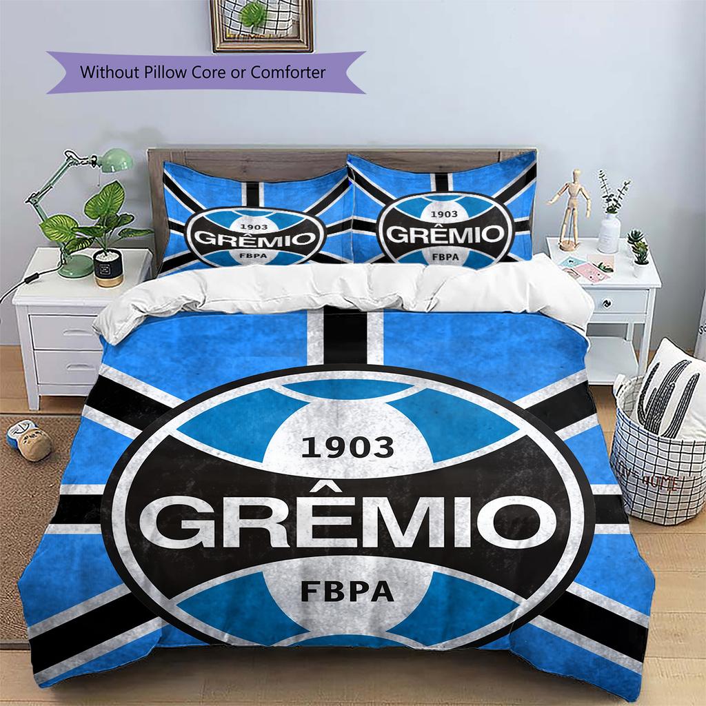 Grêmio FBPA Pattern Bedding Quilt Set Home Decoration Gift (1 * duvet cover + 2 * pillowcase without core)