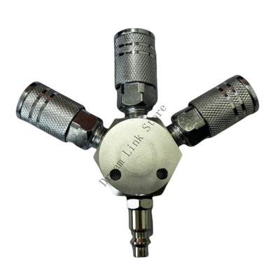 3-Wege-Luftschlauchverteiler 3-Wege-Schnellkupplungen Schlauchverteiler Luftdichte Industrielle Ausführung Luftstecker Kompressor Ersatz