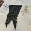 Stripe Print Snow Flower Scarves Korean Style Triangle Hijab Scarf Cotton Linen Headscarf  Summer