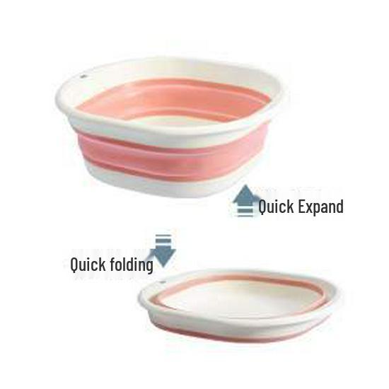 Portable Foldable Basin for Bath & Dorm - Multi-functional Storage for Clothes & Face Washing.