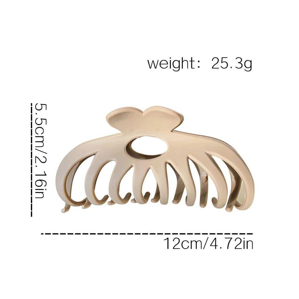 European and American grab clip large frosted solid color hair clip, women's fashionable hair accessory at the back of the head