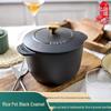 Little Happiness Multifunctional Cast Iron Braising Pot - Uncoated, Non-stick Mini Pot for Stews, Rice, and Soups