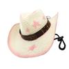 Vintage Straw Hat Beach Protable Hat Men's Western Hat Retros Styles Hat for Men and Women