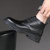 Fashion Black Men's Boots High Quality Minimalist British Style Outdoor Leisure Business Party Wedding Comfortable Motorcycle Shoes Hot