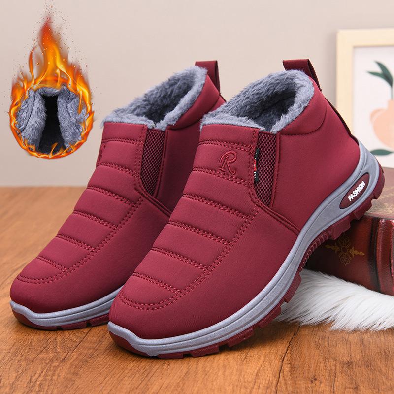 

Warm Cotton Boots With Thick Fleece And Snow Boots For Middle-Aged And Elderly People Light Cotton Fabric Boots Designed For One Foot Couple Style 41
