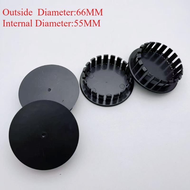 4pcs ABS Universal 66mm 55mm Blank No Logo Emblem Car Wheel Center Caps Wheel Hubcaps Rim Center Dust Cover Hub Accessories