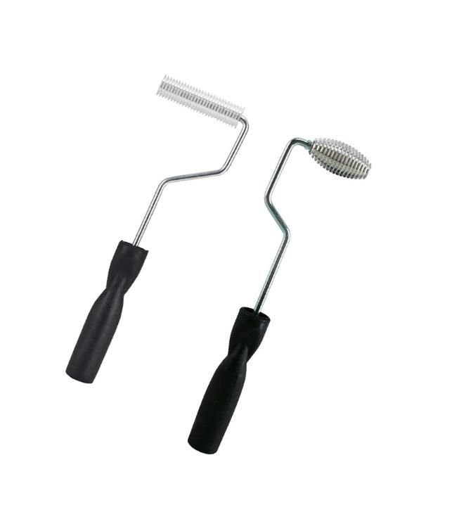 3Pcs/set Aluminum Alloy Fiberglass Bubble Paddle Tool Laminating Roller Kit for FRP Mould(Sawtooth)
