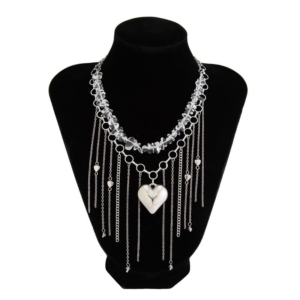 Multilayer Imitation Pearl Choker Necklace Jewelry Accessories Tassel Pendant
