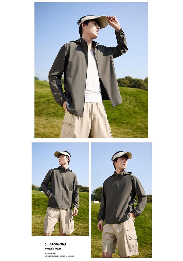 Unisex UV Protection Cooling Jacket: Lightweight, Breathable, Hooded, Sun Protection for Outdoor Activities