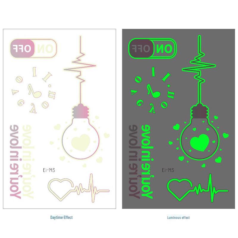 Fantasy Gradient Luminous Butterfly Tattoo Stickers