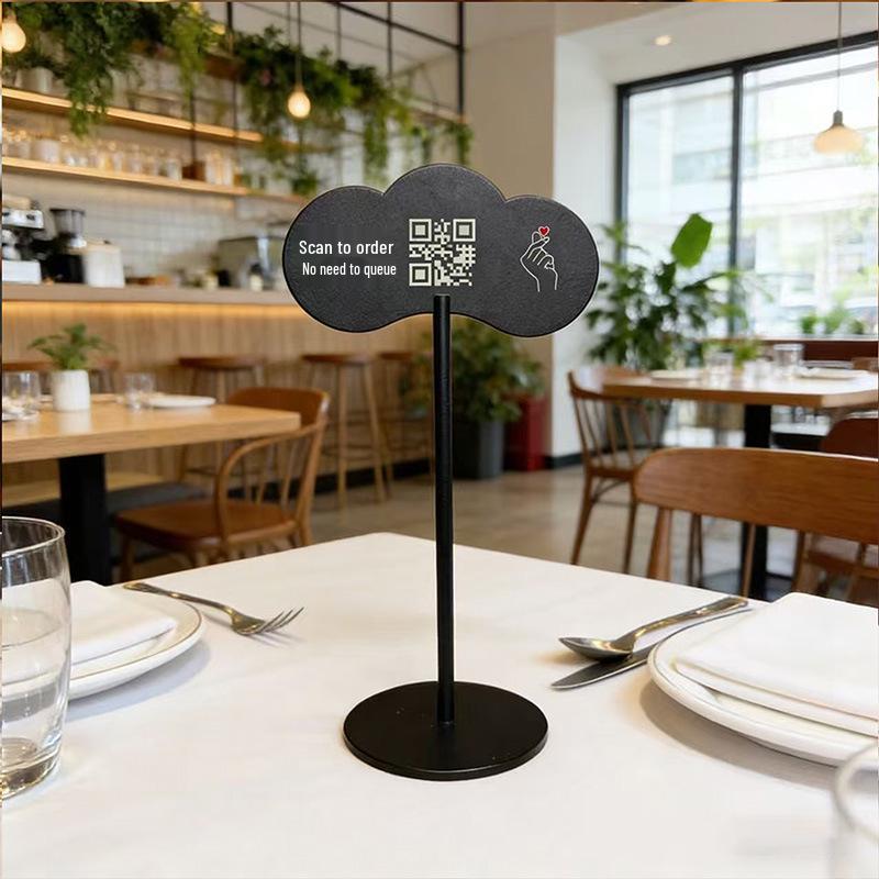 

Nordic Style Table & Sign Display for Restaurants and Bars Display Sign - Custom (Minimum Order 80) чорний