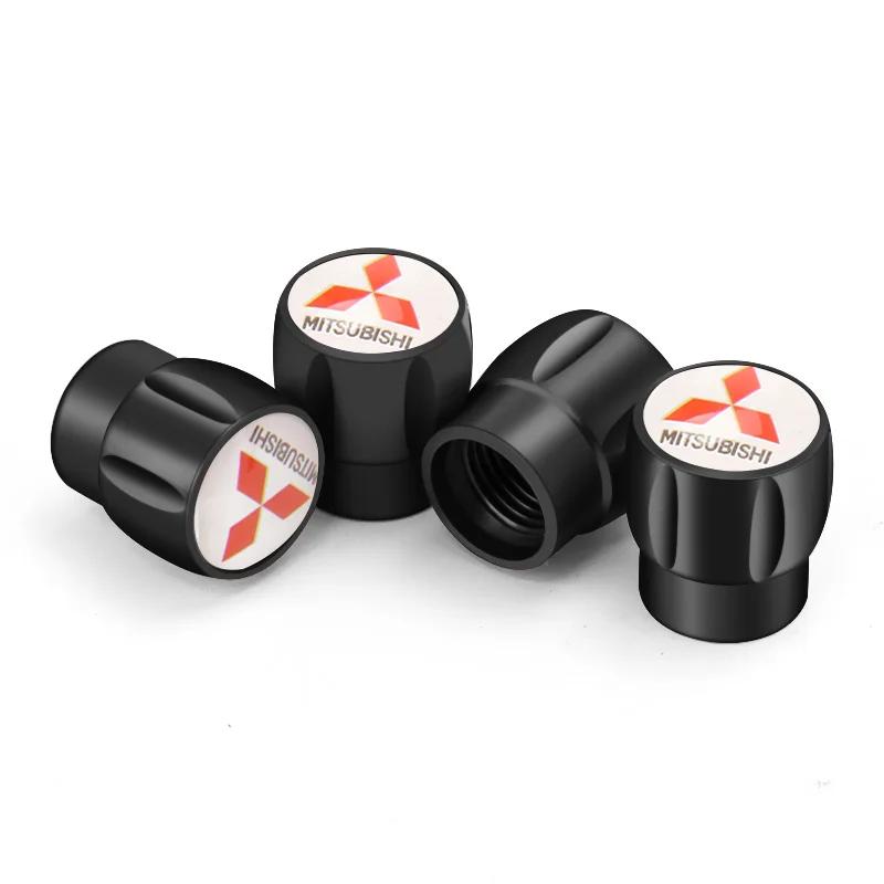 for Mitsubishi Badge Car Wheel Valve Valve Stem Caps Outlander ASX Eclipse Lancer Galant L200 Colt Pajero Accessories