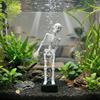 3D Printed Dancing Skeleton Aquarium Bubbler Gothic Fish Tank Bubbler Skull Ornament  Underwater