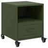 VidaXL Olive Green Bedside Table 36x39x43.5 Cm Steel, Cabinet, Bedroom Furniture, Phone Holder, Cabinet 846712