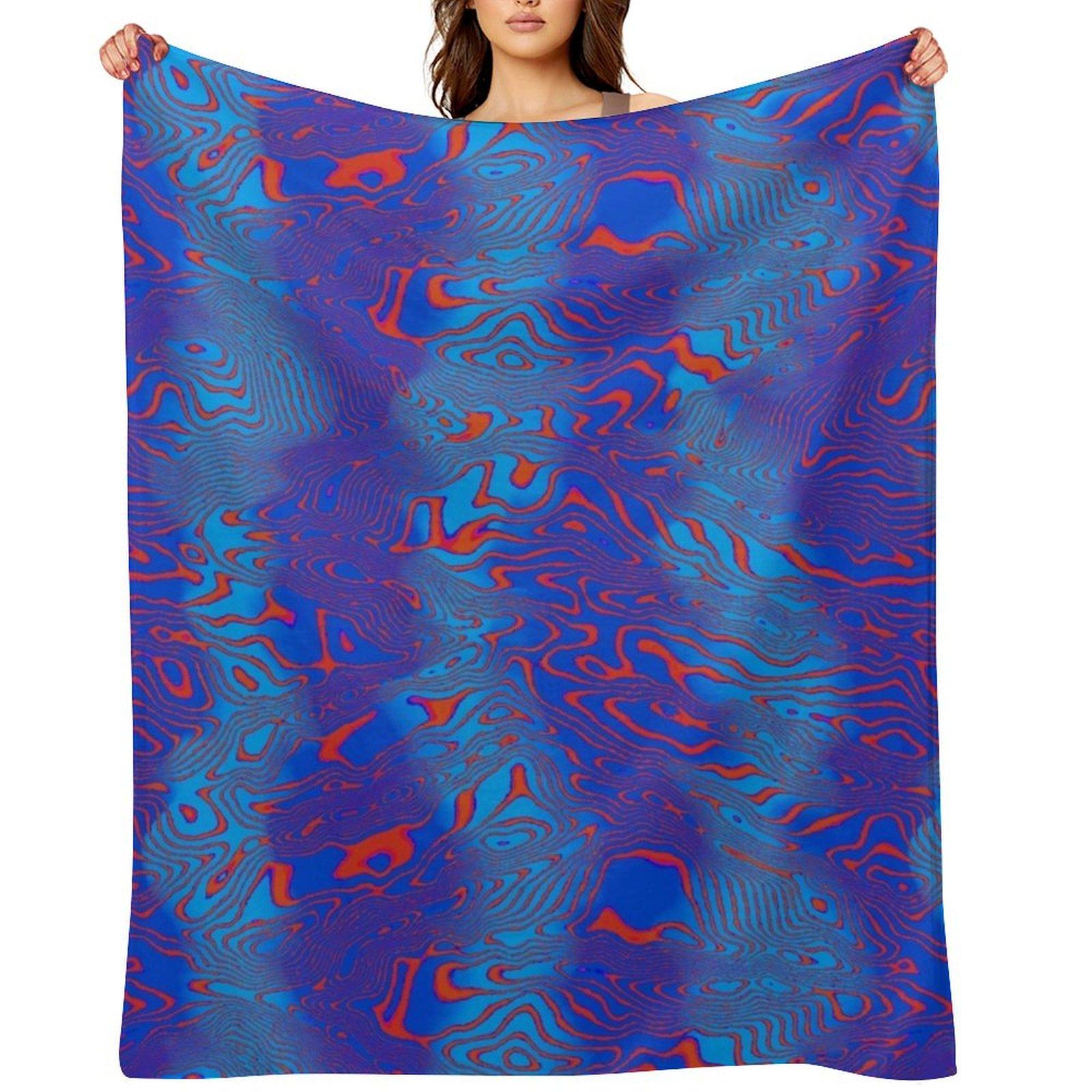 Damascus Camo Throw Blanket Bed covers For Decorative Sofa Shaggy Retros Blankets 30x40in