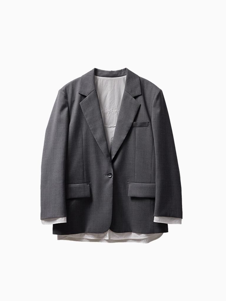 Women's Spring Style Long, Single-Button, Waist-Cinching Blazer: Simple, Fashionable, High-End Jacket