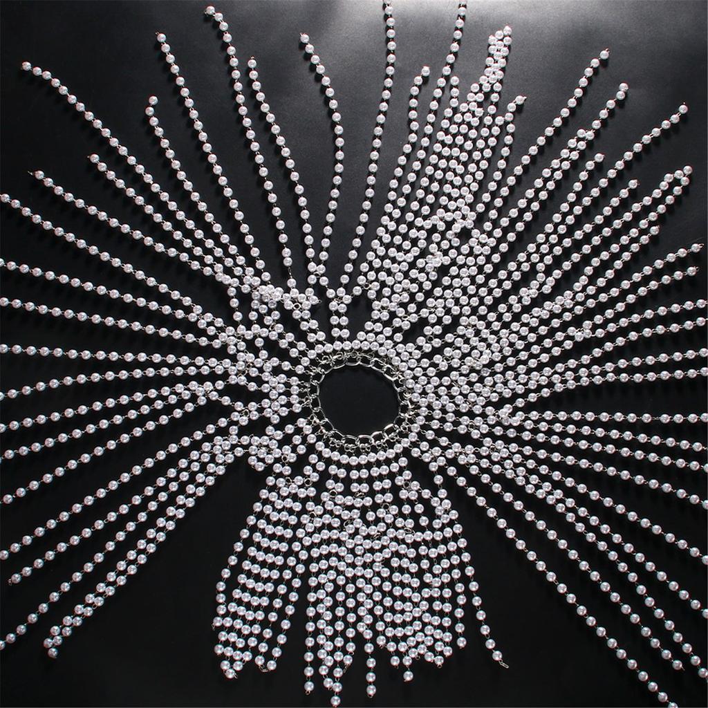 Stylish Headwear Pearls Tassels Headpiece Fashionable Head Chain Caps Headdress Jewelry for Fashionable Banquets