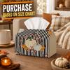 1pc Modern Farmhouse Autumn Tissue Box Cover, Pumpkin Botanical Design High Quality, Durable, Lightweight, Foldable Storage, Ideal for Living Room And