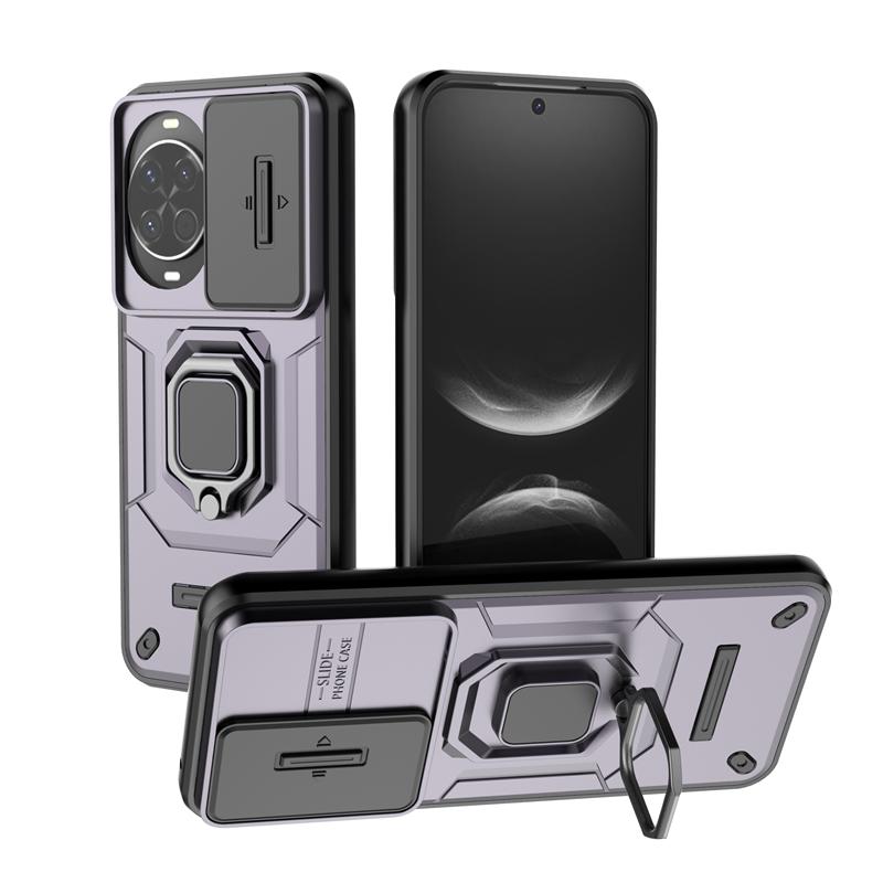 Magnetický držák prstenu Nárazuvzdorné pancéřové pouzdro na telefon Pro Huawei Nova 14 Pro Nova14 Ultra 5G Posuvný kryt pro ochranu fotoaparátu