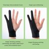 1pcs 1/2 Fingers Drawing Gloves Anti-fouling Anti Accidental Touch Gloves  Screen Board
