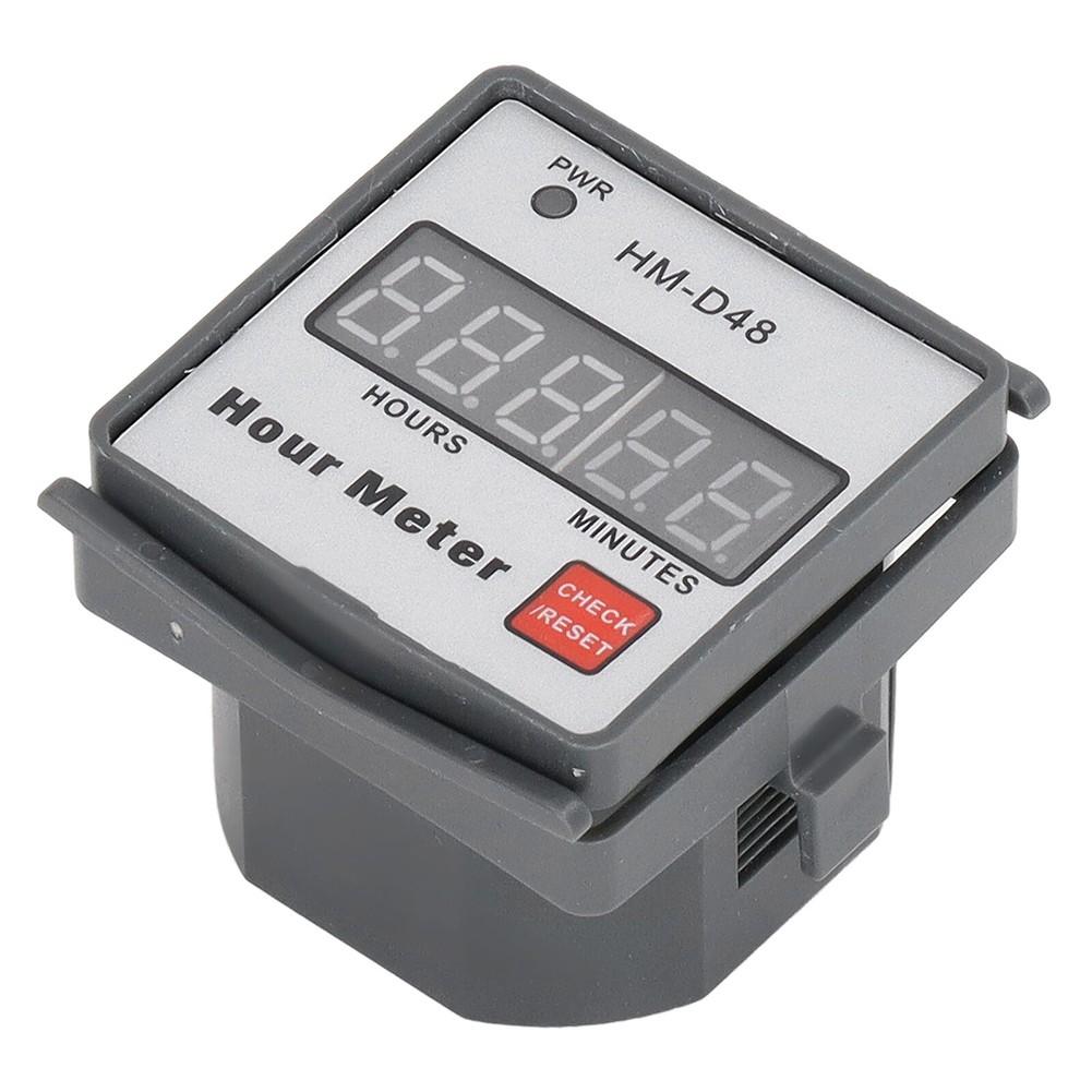 Hour Meter Gauge Digital Display 0‑999.99h Timer Hourmeter AC 220V 50Hz HM-D48