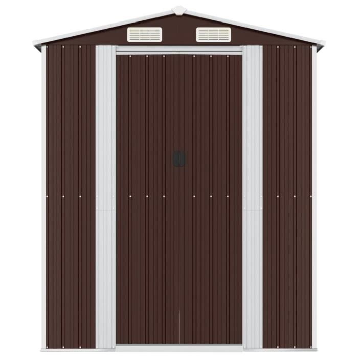 VidaXL Garden Shed Dark Brown 192x191x223 Cm Galvanized Steel 3147460