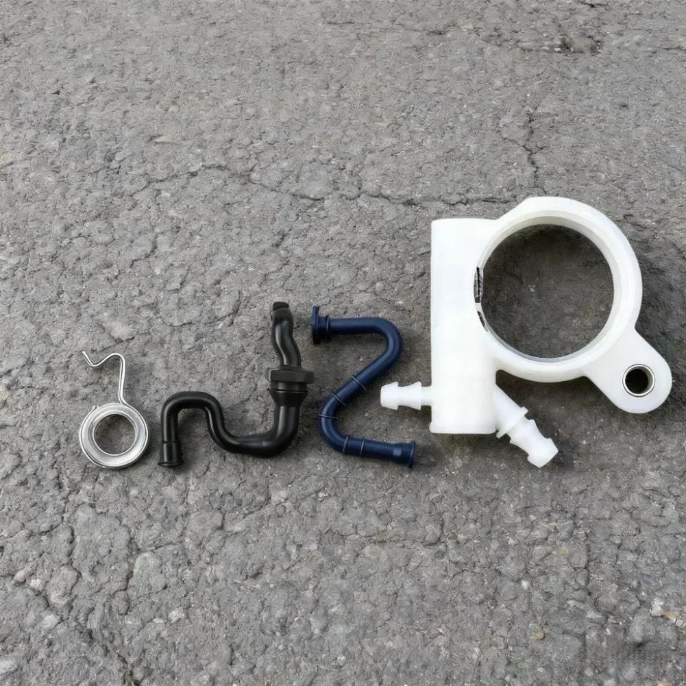 MS251 MS231 Parts White Oil Pump Hose Kit Plastic Material Easy Installation Improves Oil Flow For Chainsaw Repair