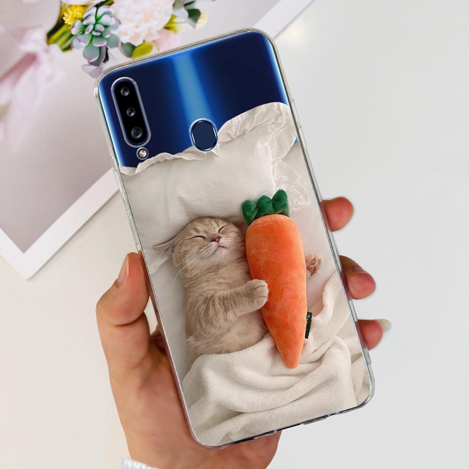 For Samsung Galaxy A20s A20 A20e Case Back Cover Cartoon Cool Style Animals Girly Soft TPU Silicone Bumper A202F A205F A207F