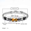 Novel Stainless Steel Cuban Chain Bracelet For Men 8mm Natural Tiger Eyes Sodalite Hematite Stone Healing Braclet Accessories