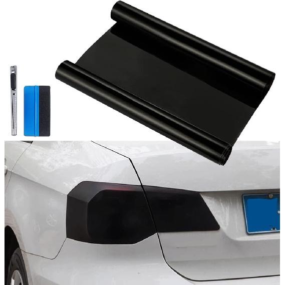 

LZLRUN Extra-Wide Headlight Taillight Vinyl Tint Wrap 16 Inch x 60 Inch Roll Self Adhesive Fog Light Film Sheet Sticker Cover (Chameleon Transparent) чёрный
