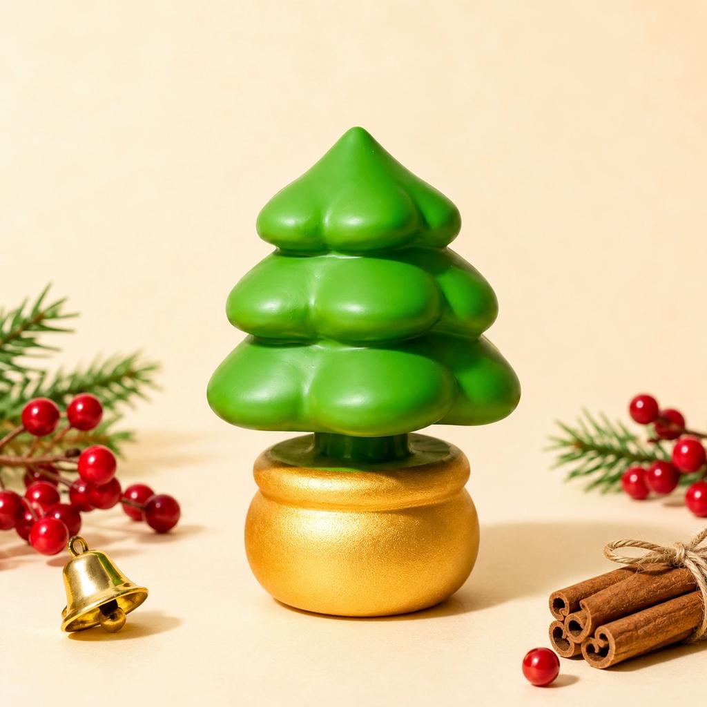 Christmas Tree Decoration - Cute Small Desktop Ornament for Holiday Home Decor