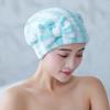 Coral Fleece Cationic Bow Dry Hair Cap, Microfiber Absorption and Quick-drying Striped Shower Cap