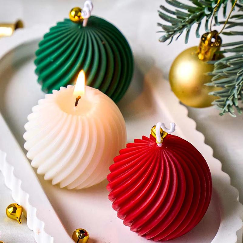 Rotate Ball Silicone Candle Mold Golden Bell DIY Resin Plaster Making Kit Handmade Christmas Souvenirs Winter Home Decor