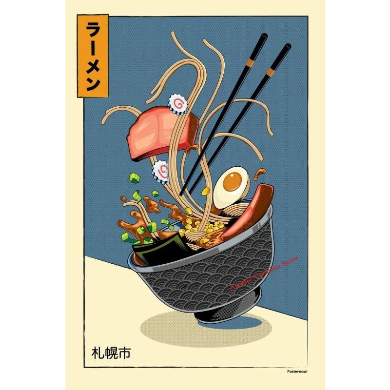 

Японские специальные постеры с едой Тайяки Рамен Такояки Мультяшный холст Принт Настенные картины для гостиной Кухни Комнаты Домашний декор 21cm×30cm NoFrame