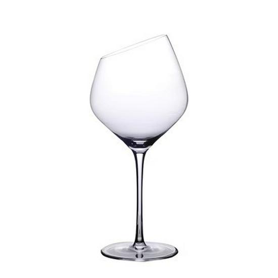 Calice da vino in cristallo stile europeo con accento in noce
