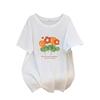 Women's Plus Size Loose Mid-Length Short-Sleeve Round Neck T-Shirt (Available in 200/300/350 Jin)