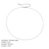 Steel Necklace Round Snake Chain for Women Simple Light Luxury Plain Chain Couple Clavicle Chain European and American Fashion Snake Bone Chain