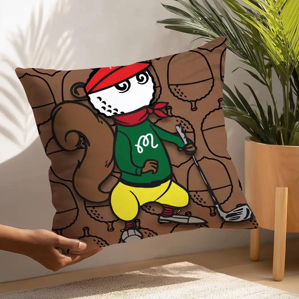 

L-Leisure-M-M-Malbones Golf Pillow Case Square Double‑Sided Print Cushion Case For Sofa Home Bedchamber Decor Gift 30x30CM(12x12in)