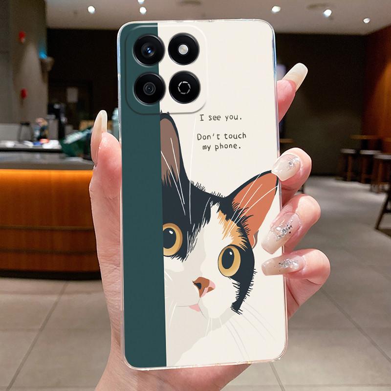 Casing For Honor X7C 200 Smart Phone Case Cute Cool Boys Girls Dragon Patterns Transparent Soft silicone Back Cover Bumper Shell