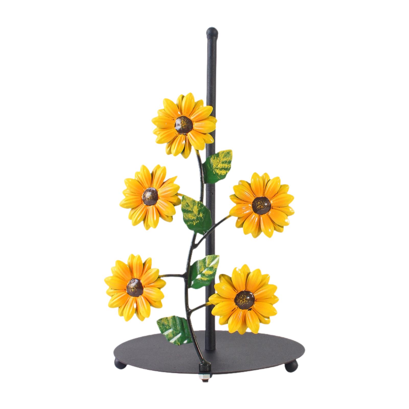 

Metal Art Sunflower Paper Towel Holder Kitchen Decorative Accessories Room Living Room Butterfly 3D Paper Towel Holder