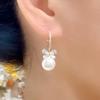 Temperament Bow Pearl Ear Buttons Light Luxury Sense of Senior Sense of Popular Earrings Temperament Hundred with The Fashionable Earrings