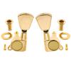 Musiclily Basic Guitar Tuners for Button Button L3+R3 LP/SG Electric/Acoustic Guitars, Half-Moon Gold, Gold/Keystone