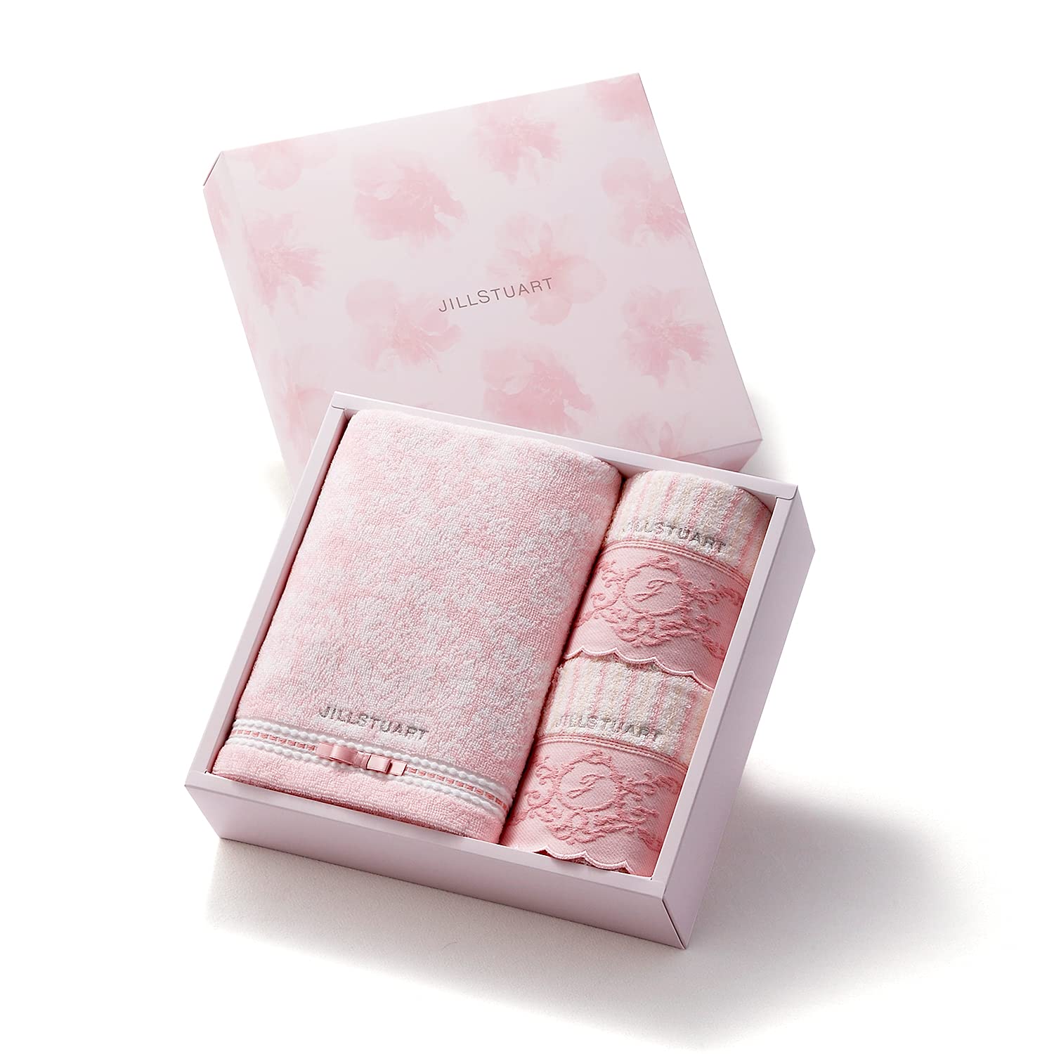 

JILL STUART Elegance Fleur Towel Gift, Pink, Face Towel/Bath Towel, 58-3189500, Approx. 31cm x 28cm