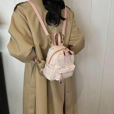 Exquisite Colorful Compact Fashion Backpacks with Super Cool Personality Exclusive Design Women's Autumn New Style