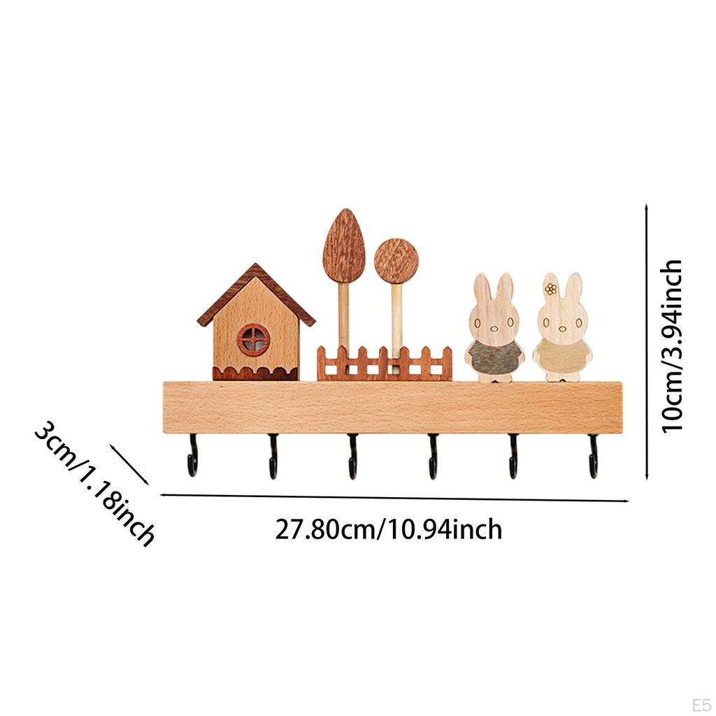 Key Holder Hooks Wall Hanger Rack Bathroom Bag Ornament Belt Office Doorway Bedroom Farmhouse