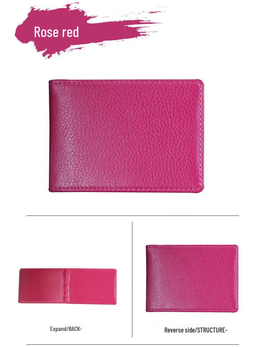 

Однотонная кожаная обложка для водительского удостоверения и документов на транспортное средство 7.8cm x 10.5cm розы красного