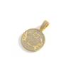 New Creative Round Shield Pattern Pendant, European and American Hip Hop Trendy Men's Pendant Necklace