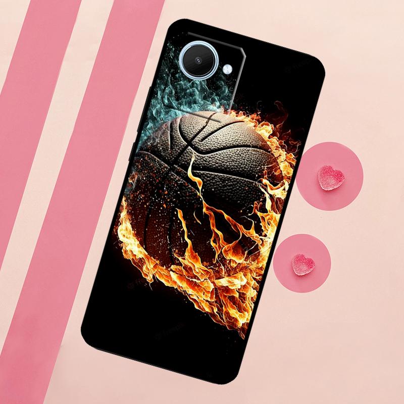 Basketball On Fire For Realme 15 10 11 12 13 14 Pro Plus C65 C67 C75 C63 C61 C55 C51 C53 C35 GT6 GT7 Pro Case