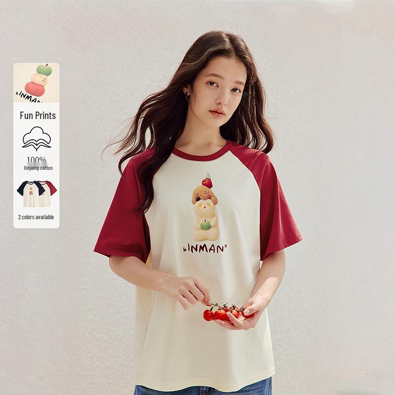 INMAN Women s Cotton Casual Print T-shirt L